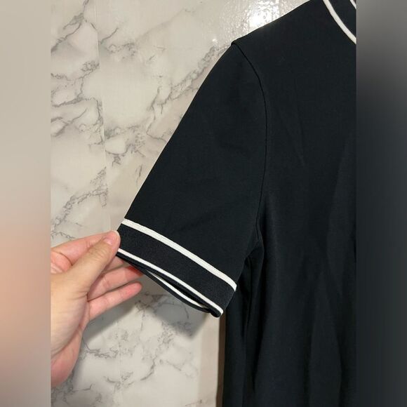 NEW Rag & bone Thatch Dress Size XS Short Sleeves Black White Edges High Low - Picture 4 of 9